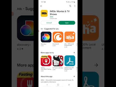 Install IMDb Movies app from Google Play Store