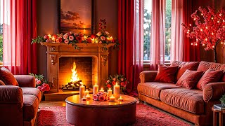 Valentine's Day Romantic 💕 Beautiful Romantic Piano Music for Relaxing | Warm Romantic Fireplace