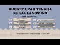 BUDGET UPAH TENAGA KERJA LANGSUNG ( KLM 6)