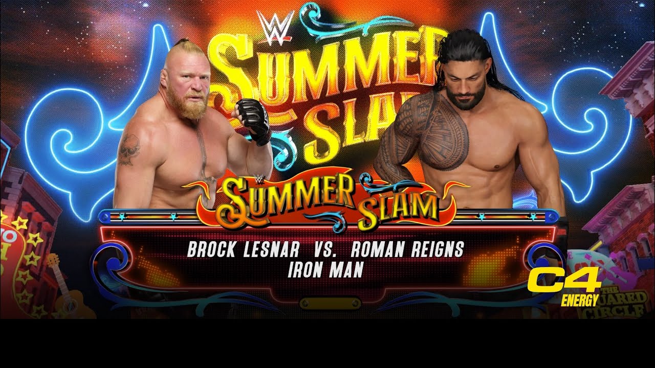 FULL MATCH - Brock Lesnar Vs. Roman Reigns - IRON MAN Match: Summer ...