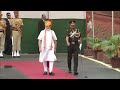 pm modi inspects the guard of honour at red fort on 73rd independence day pm modi live