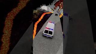 Police car vs lava #gaming #beamngdrive