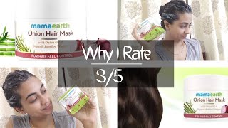 MAMA EARTH ONION HAIR MASK || Why I rate 3/5 || REVIEW and DEMO ||