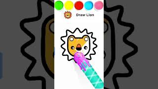 Draw \u0026 Color a Majestic Lion 🦁🎨 | Easy Drawing #drawing #coloring #howtodraw #lion #art #viralvideo