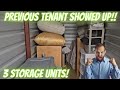 The previous tenant showed up as I was emptying out a storage unit!! 3 storage units in one video!!