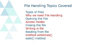 File Handling in Python | Part -1 - Python for Beginners | Class 12