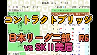 【コントラクトブリッジ】日本リーグ二部 R6 vs SKⅡ美眉