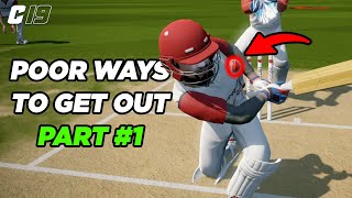 Poor Ways to Get Out in Cricket 19 - Part 1 #Shorts
