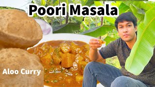 Aloo Masala - Poori - పూరీకి నోరూరించే కూర - Potato Curry For Fluffy Pooris By Powerchef Pranav