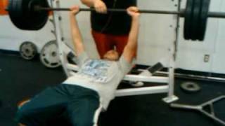 Gabriel at piper high school benching 3 caddies