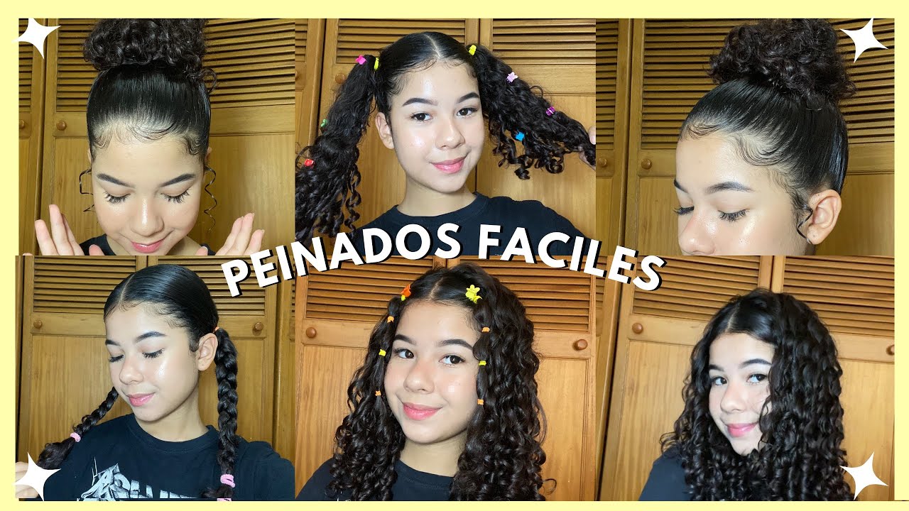 Ideas De Peinados Para Cabello Rizado Súper Fáciles Y Lindos! 💕 - YouTube