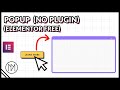 Popup Free [No Extra Plugin] - Elementor Flexbox Container Tutorial