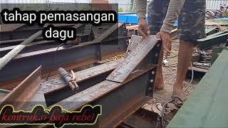 Cara mudah memasang plat join dan dagu atau supotan kuda kuda baja kontruksi