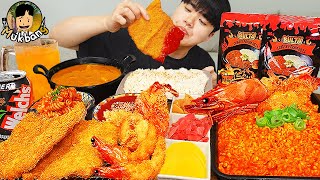 ASMR MUKBANG | baharatlı şehriye, domuz pirzolası, köri, Kimchi Kore yemeği yeme