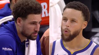 Klay Thompson on the Bench for Warriors Final Possession Down By 3 vs. Suns