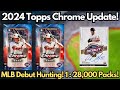 MLB Debut Hunting! 2024 Topps Chrome Update Hobby Box! Rookie Auto & Numbered Hits!