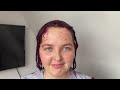 dyeing my sister’s hair burgundy by crazy color