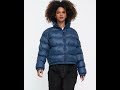 NAPAPIJRI Shiny Box Cropped Puffer Jacket Blue Women | Recycled Materials | Asos