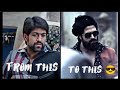 🔥kgf superstar Yash transformation 🔥🔥  || kolaveri di x industry baby || 4k whatsapp status❤️ ||