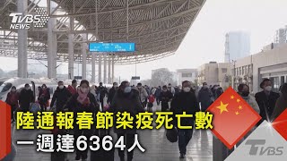 陸通報春節染疫死亡數 一週達6364人｜TVBS新聞@TVBSNEWS02