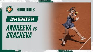 Andreeva vs Gracheva Round 4 Highlights | Roland-Garros 2024