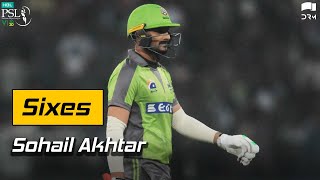Sohail Akhtar's Sixes | Lahore Qalandars vs Karachi Kings | HBL PSL 2020 | MB2T