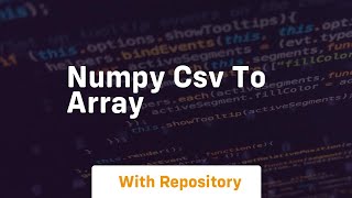numpy csv to array
