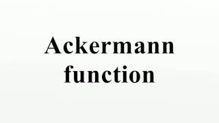 Ackermann function