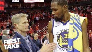 Stephen A.: Kevin Durant 'was not feeling Steve Kerr — at all' | First Take