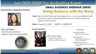 DON OSBP Webinar Series: Military Sealift Command