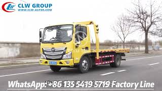 Product show-FOTON AUMAN 4x2 3Tons 4Tons Full Landing Ground Flatbed Towing Truck