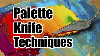 How to use a Palette Knife  🌟🎨 How to paint acrylic techniques  for beginners: Paint Night at Home