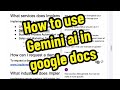 How to use Gemini AI in your Google Docs