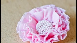 Rose arruffatein pasta di zucchero,TUTORIAL PASSO PASSO SEMPLICE e VELOCE