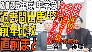 【中学受験】2025年度入試「中学過去問出庫状況の前年比較（直前まとめ）」前回４位から221位なんてありえるの⁈※2024年12月時点