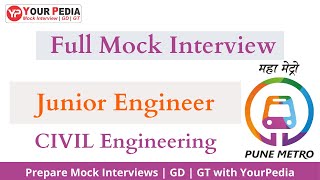 Pune Metro Mock Interview | Junior Engineer  | Interview Preparation | Civil Engineering