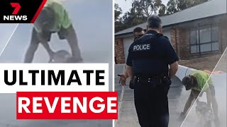 Tradies dig up concrete driveway after Clare customer refuses to pay | 7 News Australia