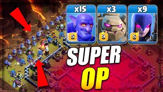 Most Strong GoBoWi Th13 Attack Strategy | Easy 3 Star With Bowler Golem Witch Attack in Th13 Bases