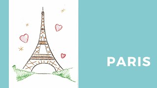 How to draw and paint the Eiffel Tower - Draw with the Grandparents