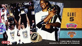 NBA Finals 1999. Spurs vs Knicks - Full Game Highlights. Game 5. Spurs FIRST NBA Championship