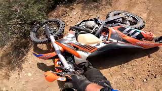 KTM 500 Climbing the Phelan Widowmaker