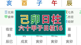 己卯日柱(命理八字知识分享之日柱)#中华文化 #風水 #八字 #情感 #情感 #星座 #易经 #易学