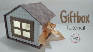 Diy Giftbox | Kotak Rumah | House Box | Hardboard Crafts | Handmade Gift Ideas