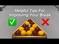 Helpful Tips For Improving Your Break | 8 Ball | Michael Scerri