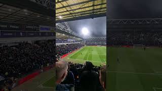 PRE-MATCH ATMOSPHERE: Preston v Tottenham: FA Cup Fourth Round at Deepdale. View From the Away End