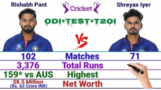 Rishabh Pant vs Shreyas Iyer Batting Comparison || Test, ODI And T20i Career ||