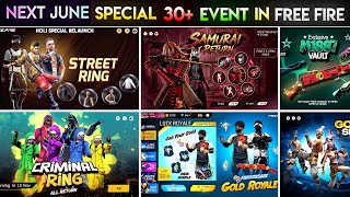 Upcoming Events in Free Fire 🤯🥳| Next June Event | Free Fire New Event | Ff New Event | New Event Ff
