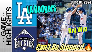 Dodgers vs Rockies [FULL GAME] | June 01, 2024 | Can't Be Stopped [LA Dodgers Big Win] 🔥