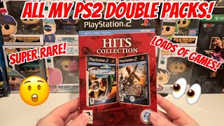 My PlayStation 2 Double Pack Collection! Rare Games!  Collecting all the PS2 Cardboard!