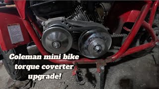 Coleman B200R minibike torque converter upgrade,